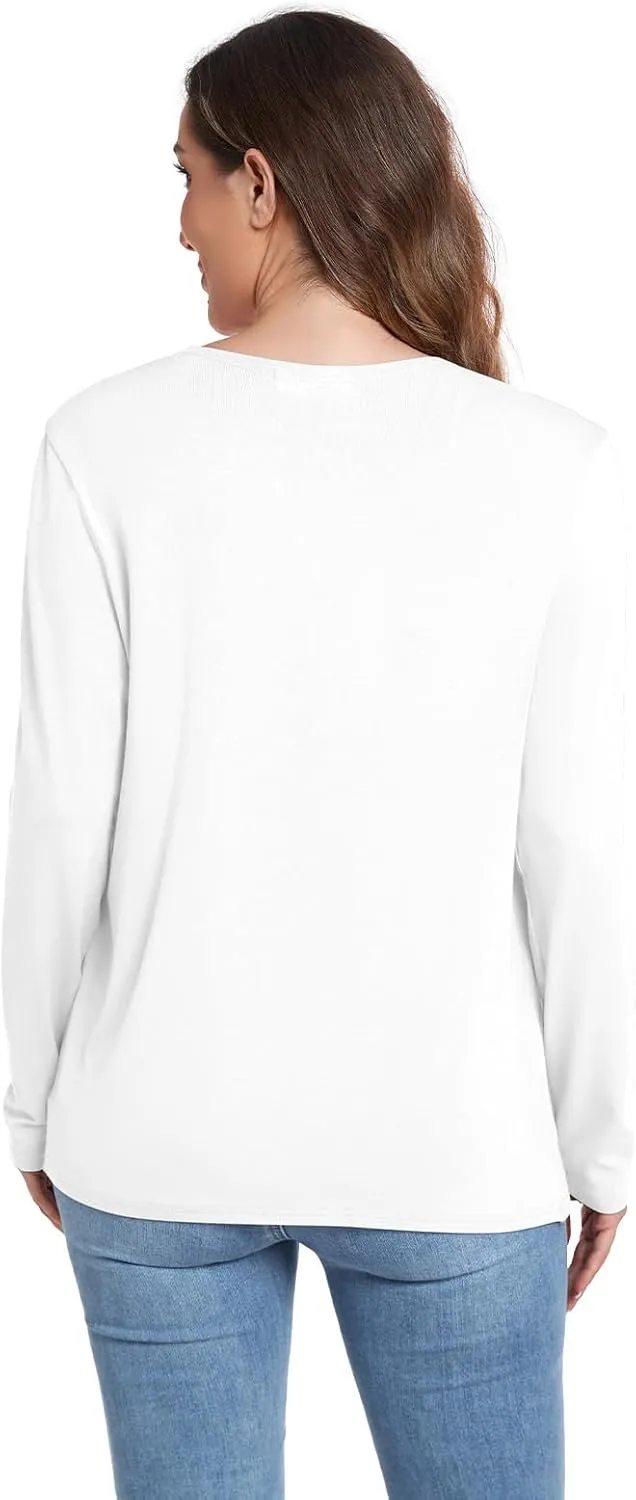 ADANIKI Women's Long Sleeve Cardigan with Pockets Lightweight Casual Loose Open Front Cardigans
