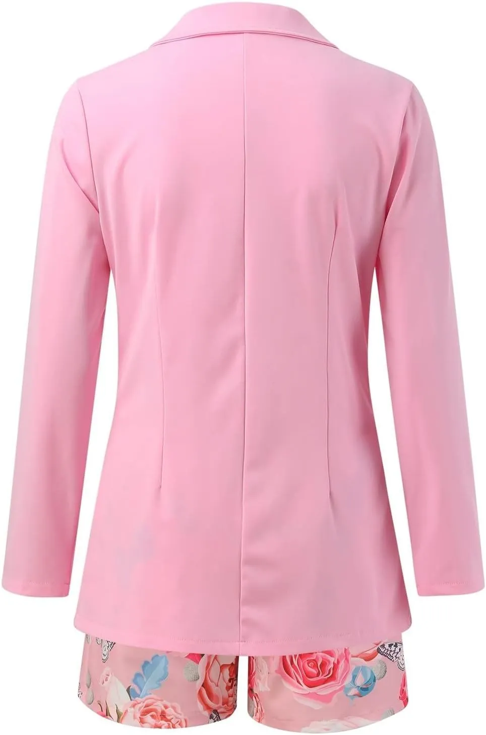 Blazer Sets Women 2 Piece Outfits with Belt Long Sleeve Coat Casual Office Blazers Jackets Shorts Suit, Small