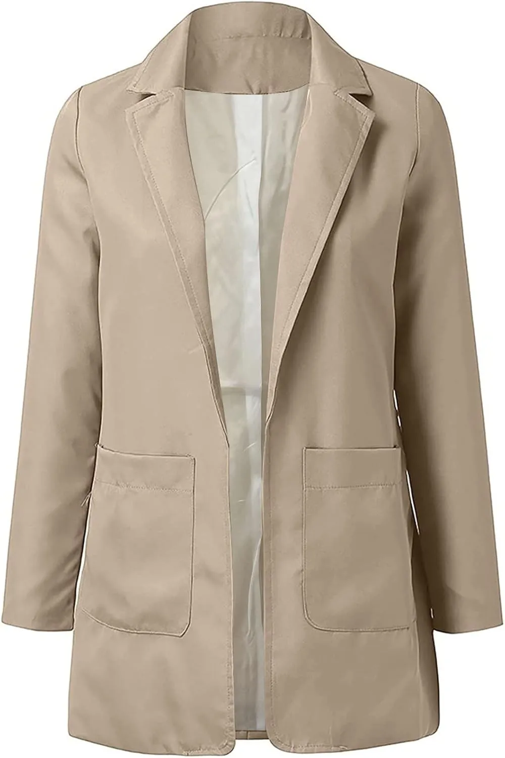 Blazers for Women Business Casual Plus Size Long Sleeve Work Office Jackets Lapel Open Front Blazer with Pockets