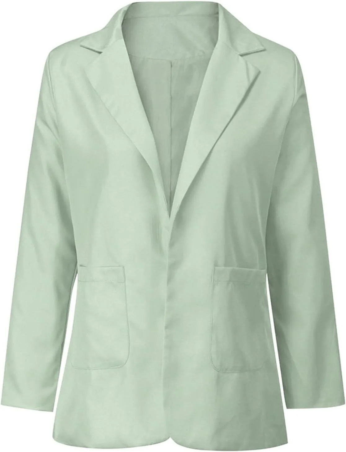Blazers for Women Business Casual Plus Size Long Sleeve Work Office Jackets Lapel Open Front Blazer with Pockets