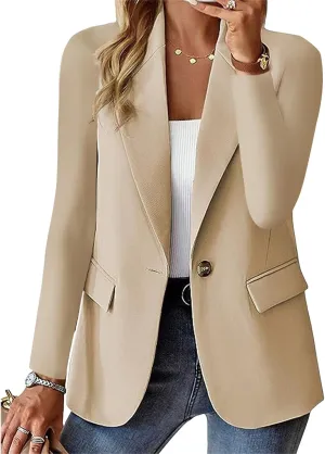 Blazers for Women Business Casual, Womens Blazers for Work Casual, Lightweight Elegant Long Sleeve Dressy Jacket