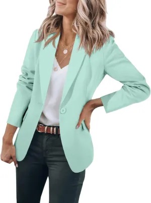 Blazers for Women Business Casual Work Office Suit Jackets Trendy Dressy Open Front Long Sleeve Blazer