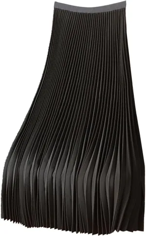 Boho Maxi Skirt for Summer Vacation 2025 High Elastic Waist Trendy Solid Color Pleated A-Line Satin Soft Long Skirts