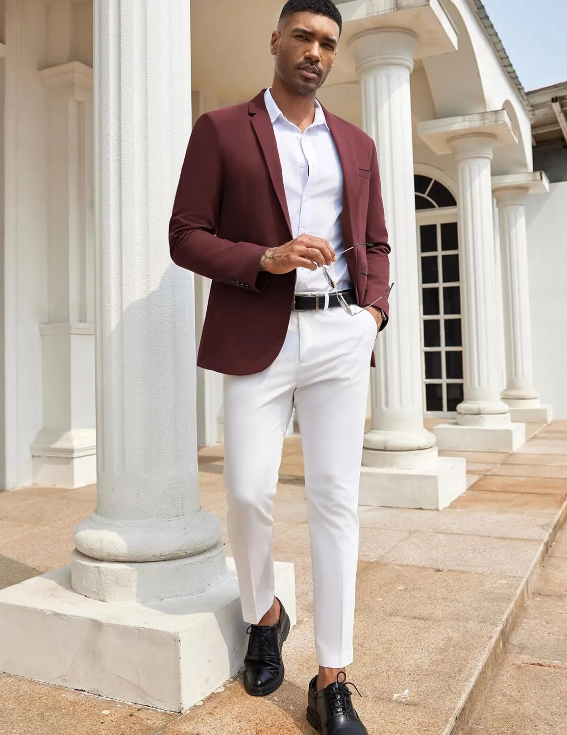 COOFANDY Men's Casual Blazers Sport Coats Slim Fit Cotton Sport Jackets 1 Button Lightweight Suit Jackets