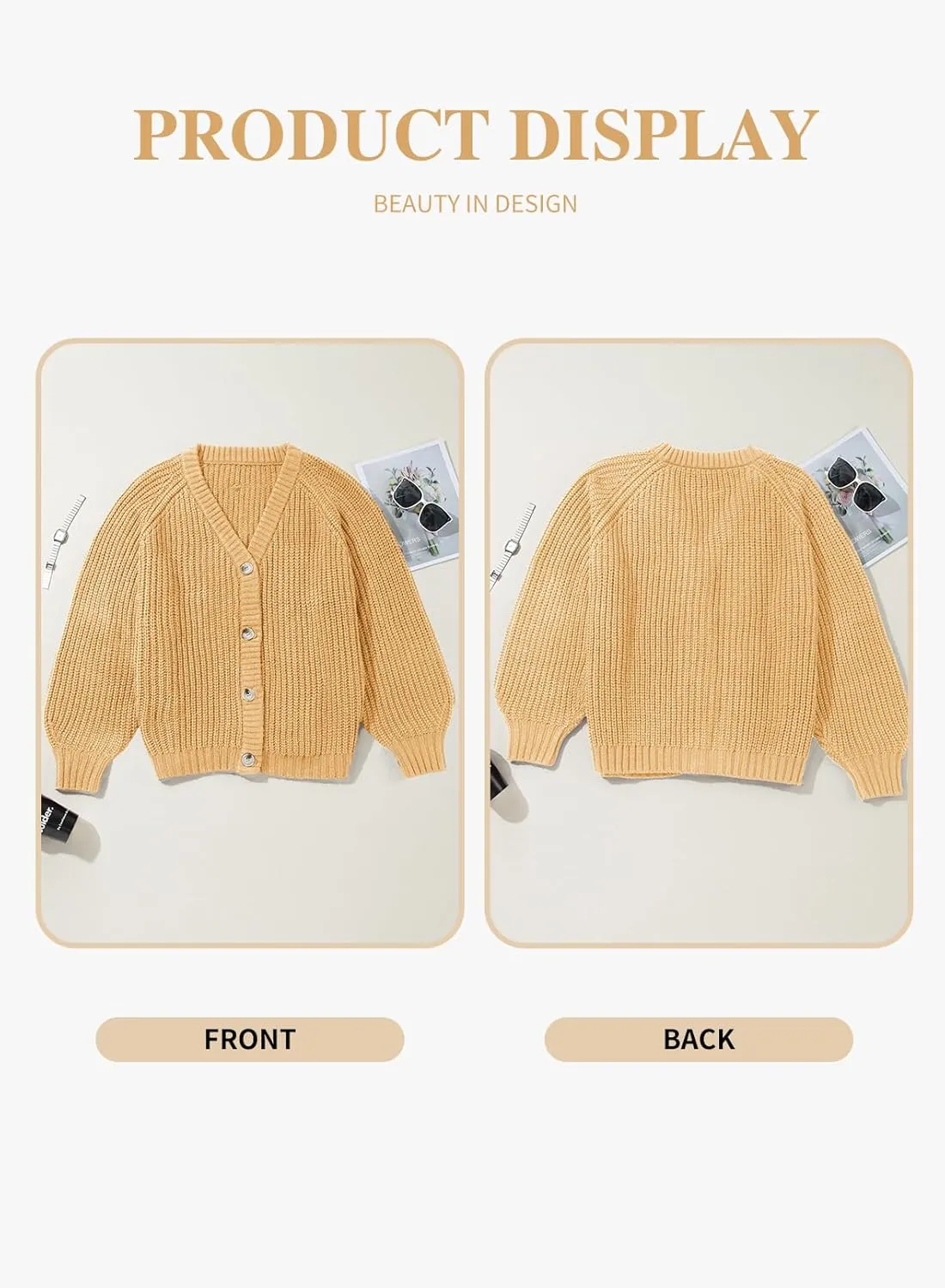 Eytino Womens Plus Size Cardigan Sweater Long Sleeve Button Down Chunky Knit Open Front Cardigans Outwear(1X-5X)