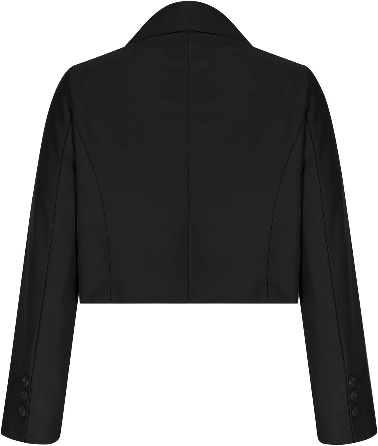 Fall Blazers for Women Business Open Front with Button Cardigans Jacket Casual Solid Lapel Cropped Blazer Coat