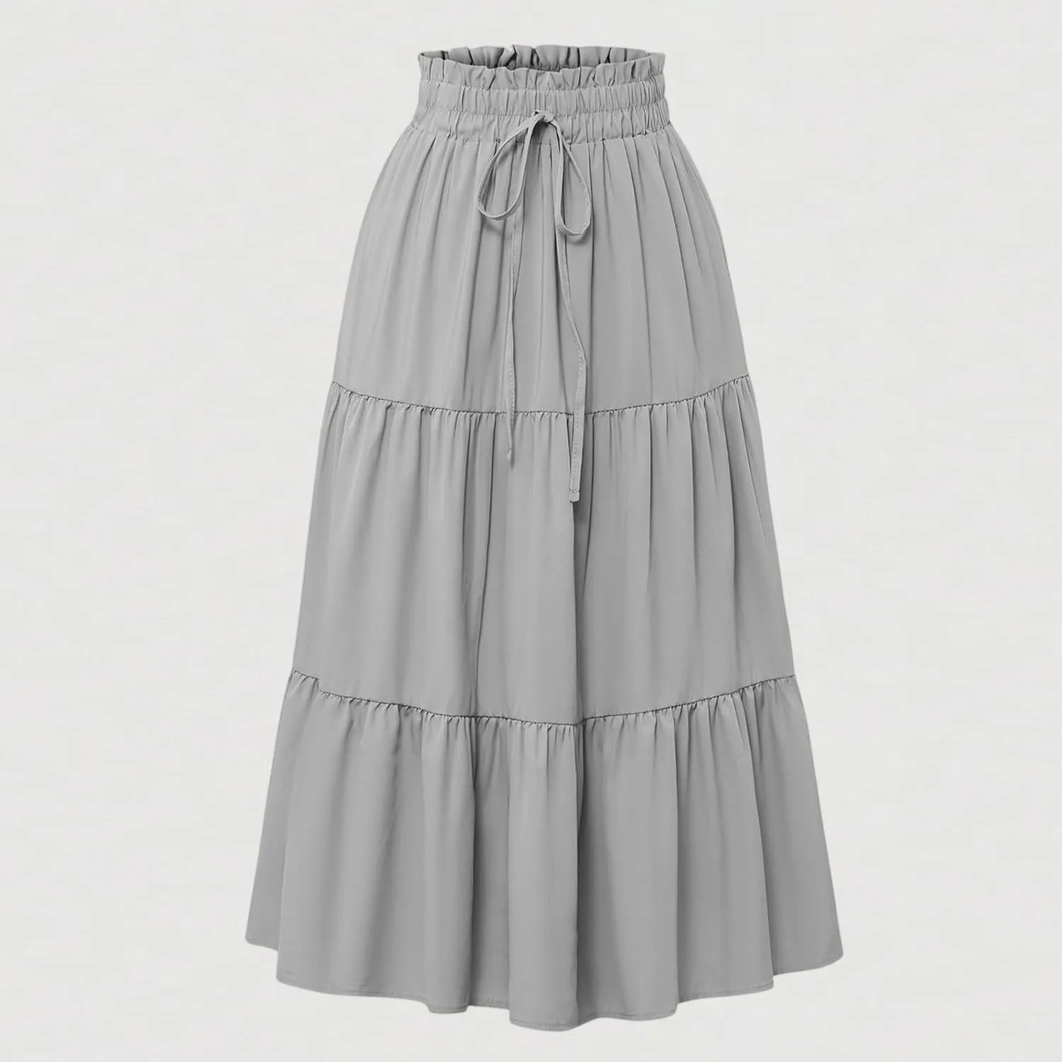 Floral Pleated Skirts for Women Midi Length Summer Casual Boho Renaissance Flowy Plus Size Tiered A Line Skirt