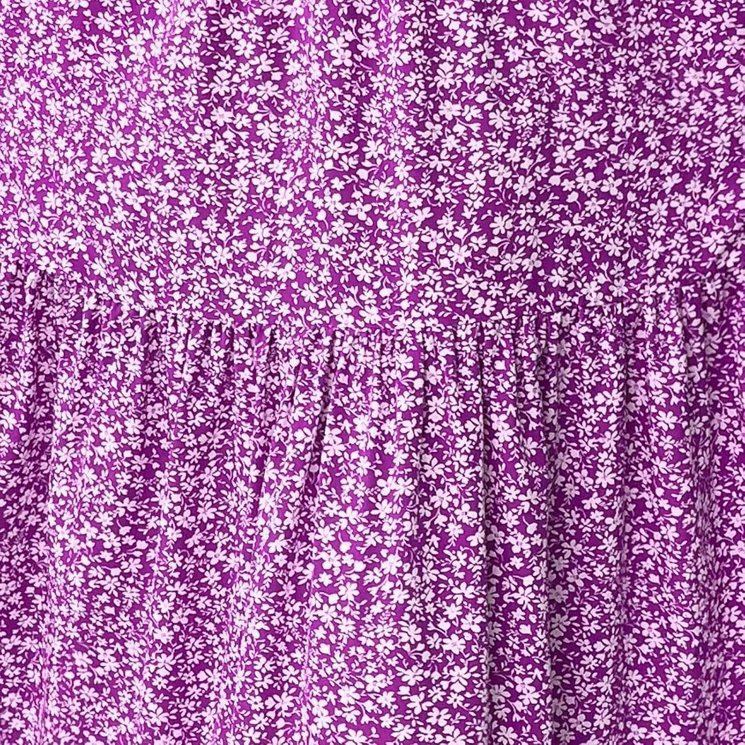 Floral Skirts for Women 2025 Spring Summer Trendy Elastic Waist Maxi Skirts Flowy Bohemian Ruffle Skirt with Pockets