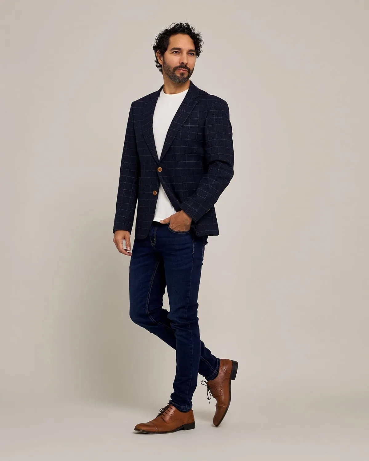 Gervasi Men's Slim Fit Blazers with Front Pockets & 2 Buttons
