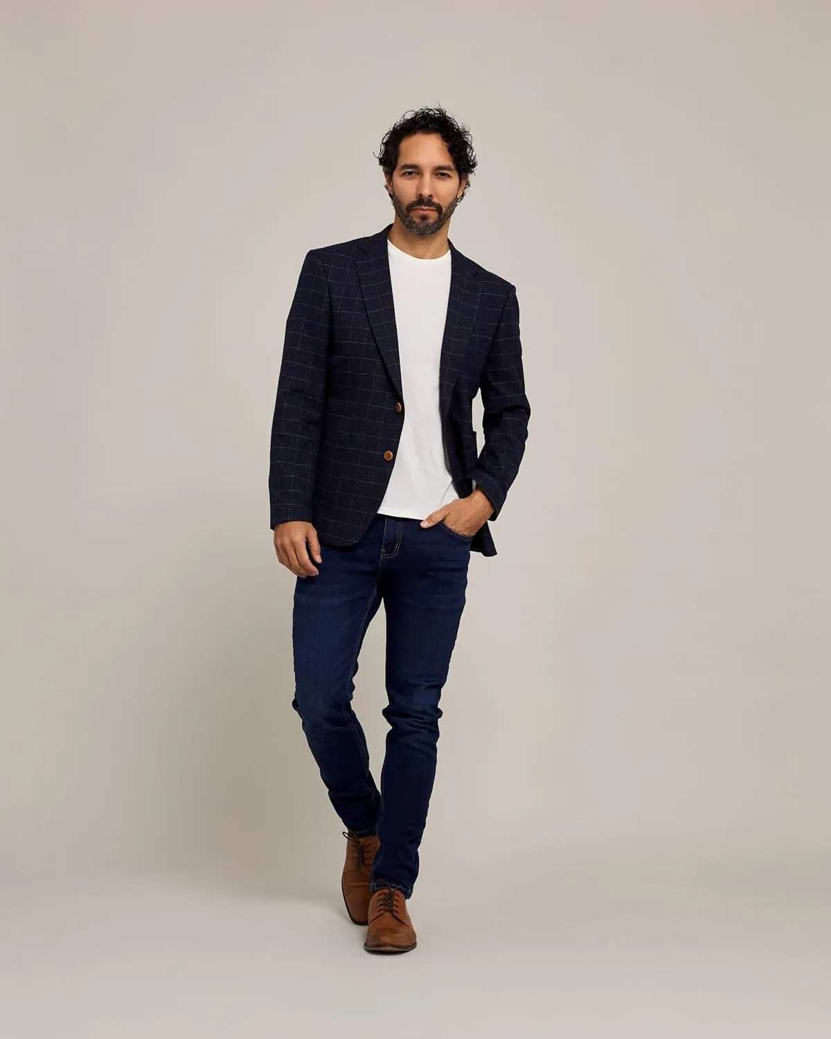 Gervasi Men's Slim Fit Blazers with Front Pockets & 2 Buttons