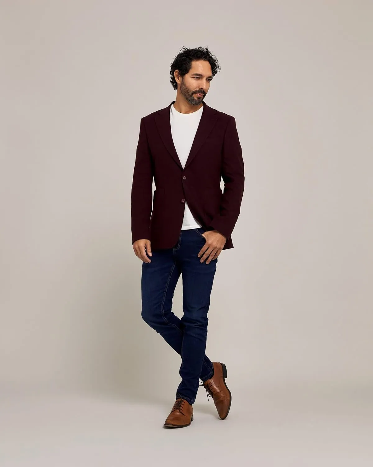 Gervasi Men's Slim Fit Blazers with Front Pockets & 2 Buttons
