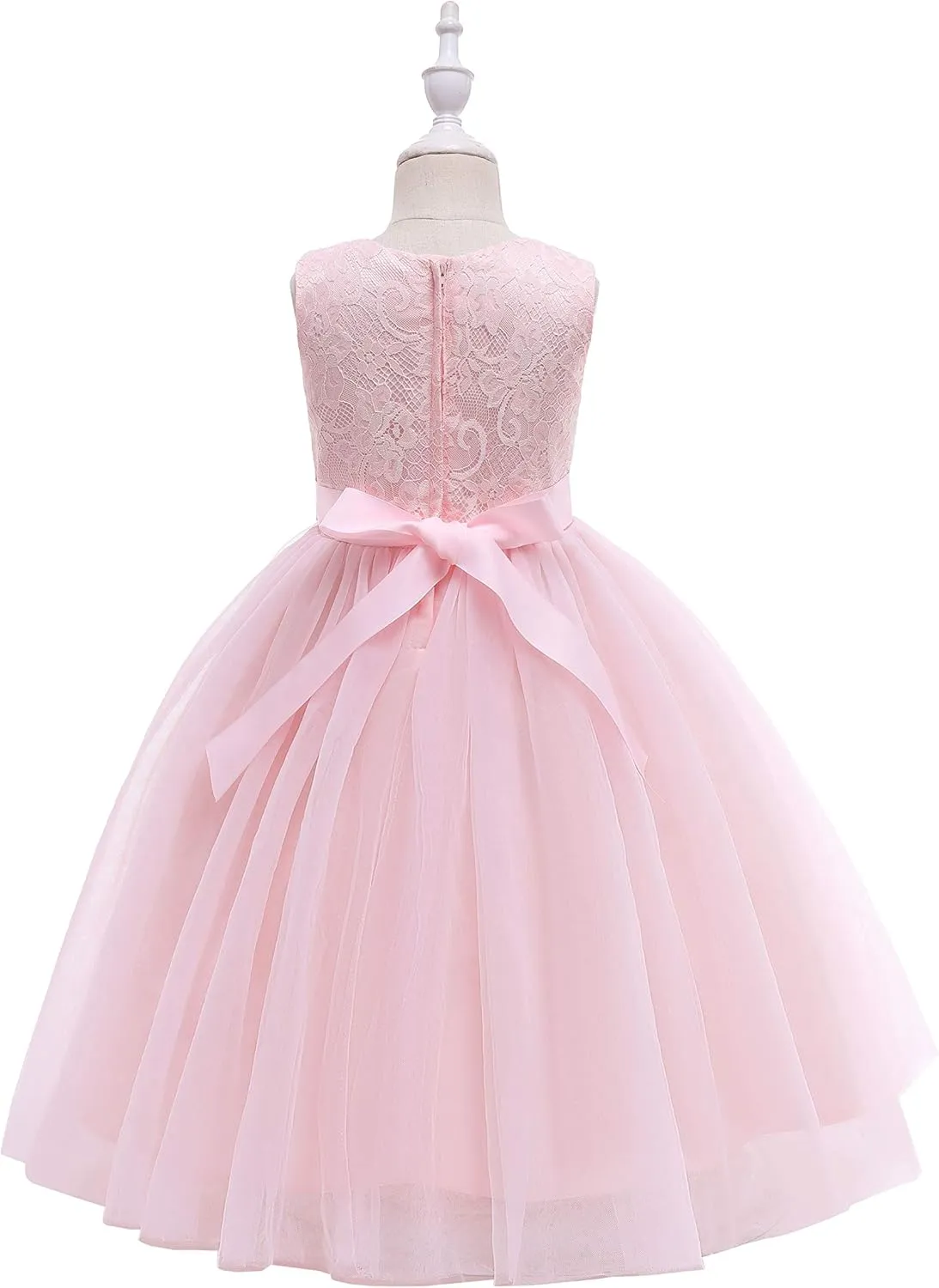 Glamulice Flower Girls Lace Bridesmaid Dress Princess Elegant Tulle Long A Line Dresses Pageant Wedding Party Ball Gown