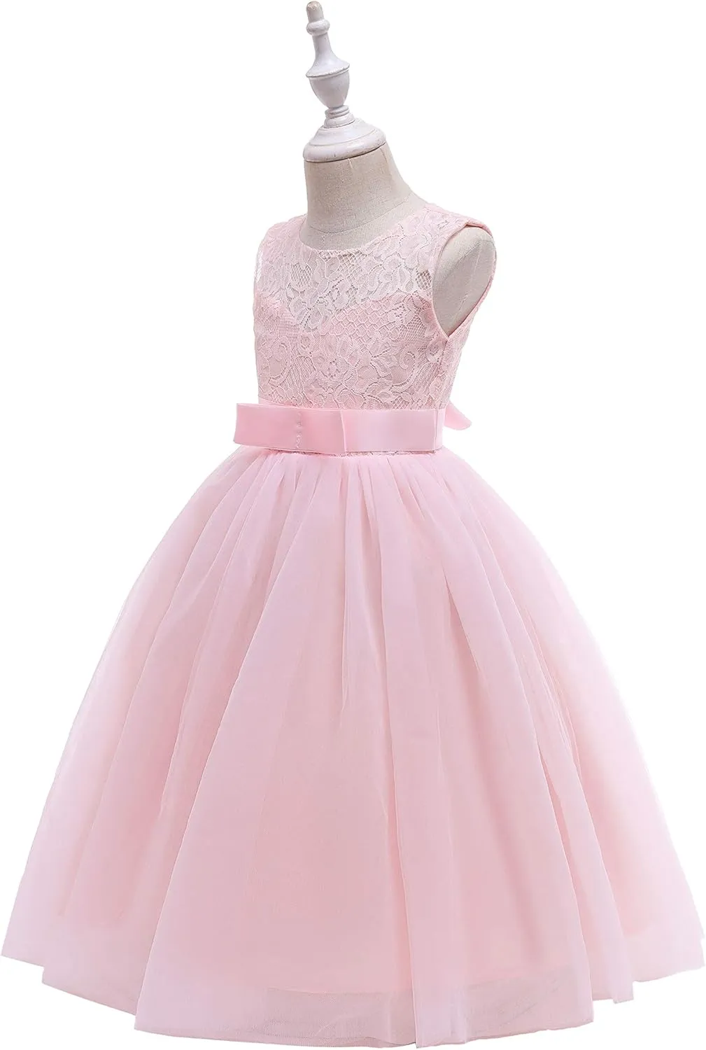 Glamulice Flower Girls Lace Bridesmaid Dress Princess Elegant Tulle Long A Line Dresses Pageant Wedding Party Ball Gown