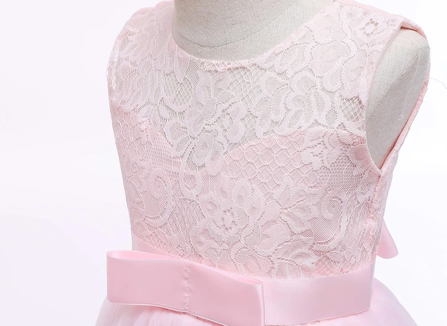 Glamulice Flower Girls Lace Bridesmaid Dress Princess Elegant Tulle Long A Line Dresses Pageant Wedding Party Ball Gown