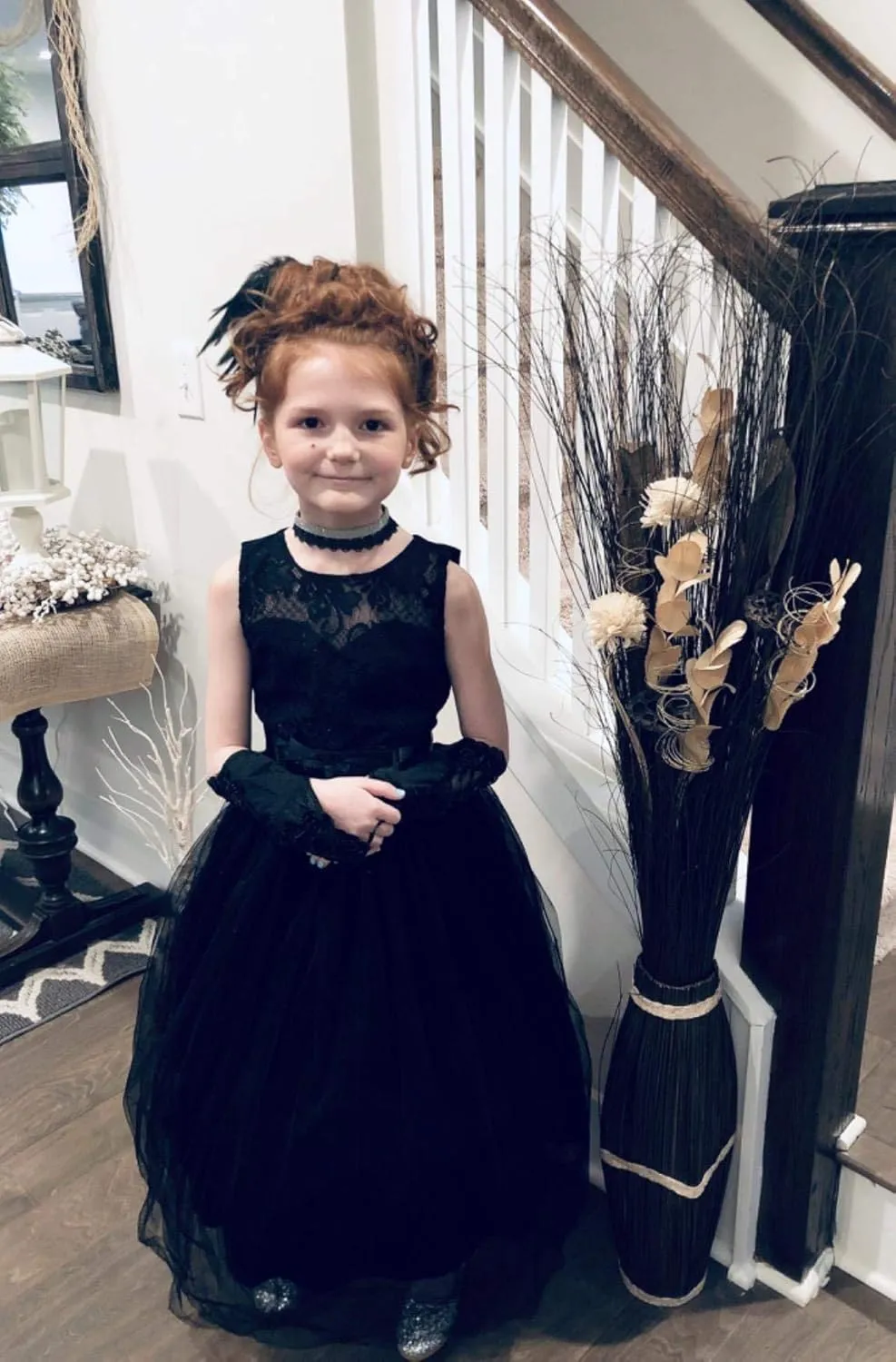 Glamulice Flower Girls Lace Bridesmaid Dress Princess Elegant Tulle Long A Line Dresses Pageant Wedding Party Ball Gown