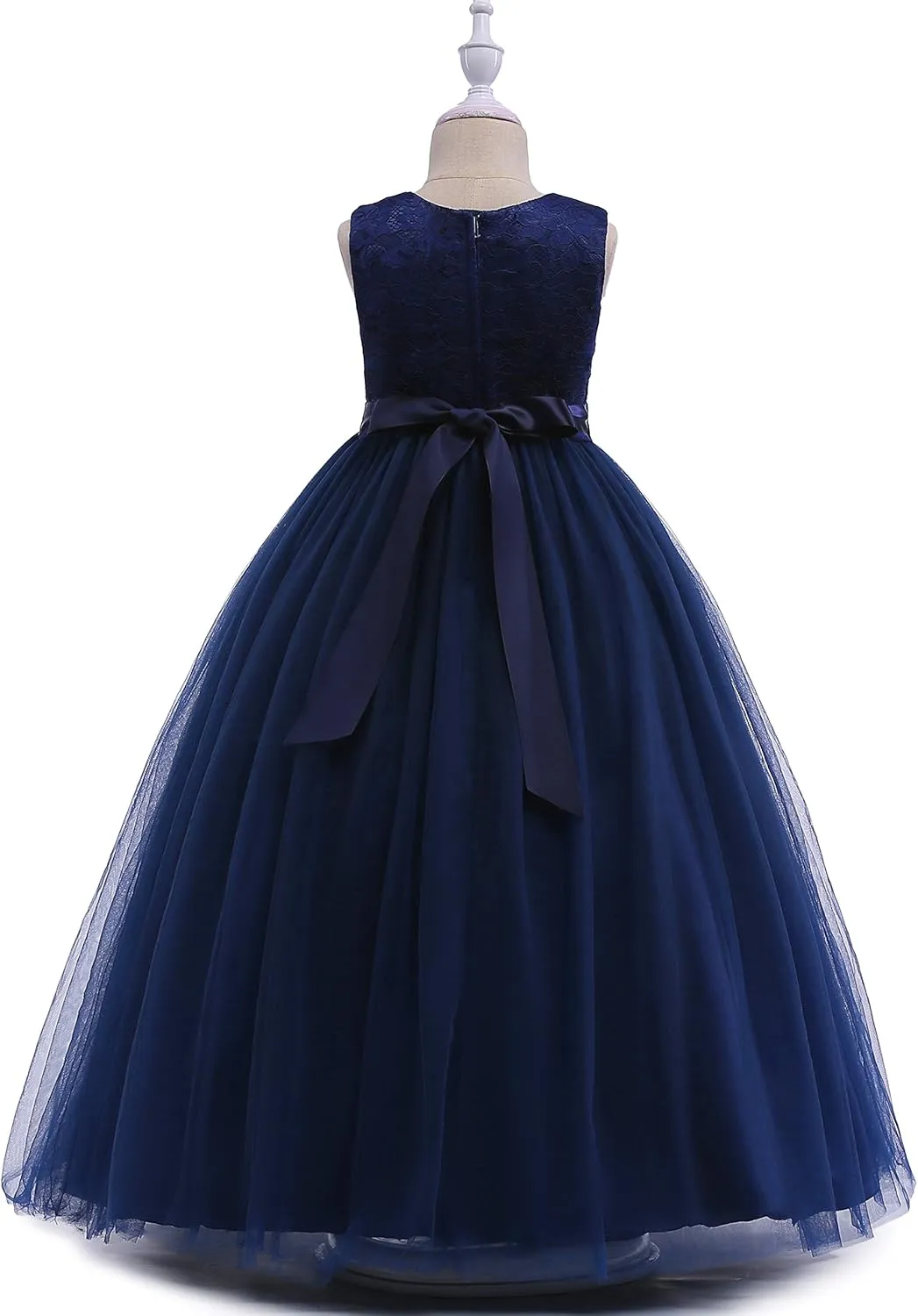 Glamulice Flower Girls Lace Bridesmaid Dress Princess Elegant Tulle Long A Line Dresses Pageant Wedding Party Ball Gown