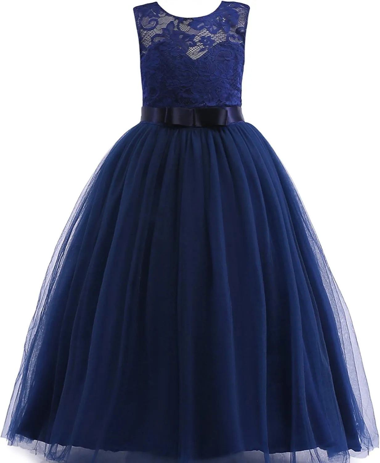 Glamulice Flower Girls Lace Bridesmaid Dress Princess Elegant Tulle Long A Line Dresses Pageant Wedding Party Ball Gown