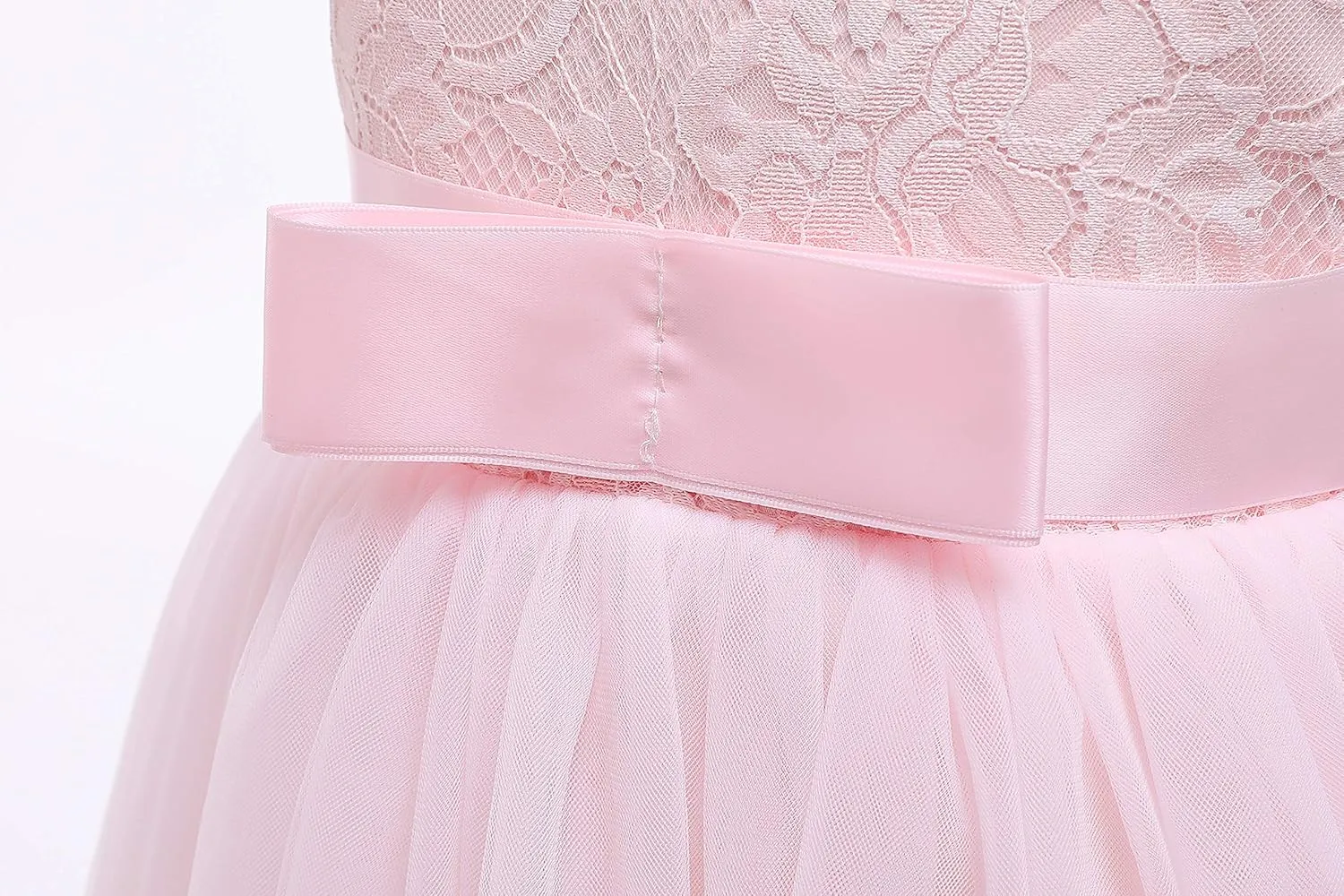 Glamulice Flower Girls Lace Bridesmaid Dress Princess Elegant Tulle Long A Line Dresses Pageant Wedding Party Ball Gown