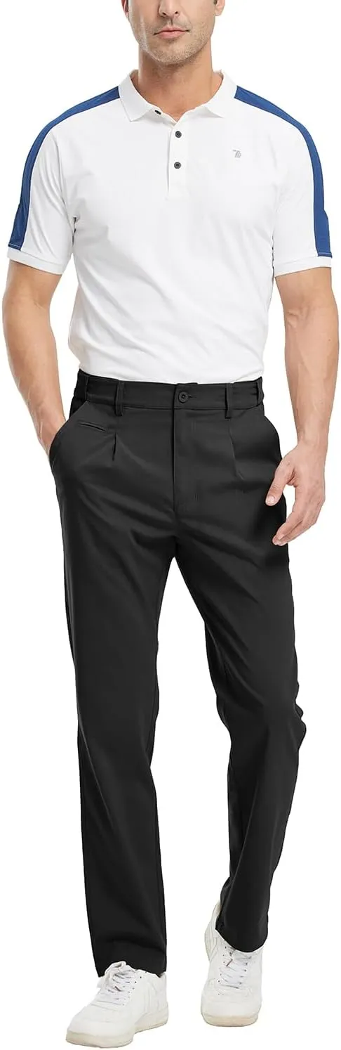 Gopune Men's Lightweight Golf Pants Classic Fit Quick Dry Casual Work Dress Pants