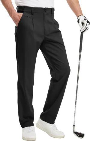 Gopune Men's Lightweight Golf Pants Classic Fit Quick Dry Casual Work Dress Pants