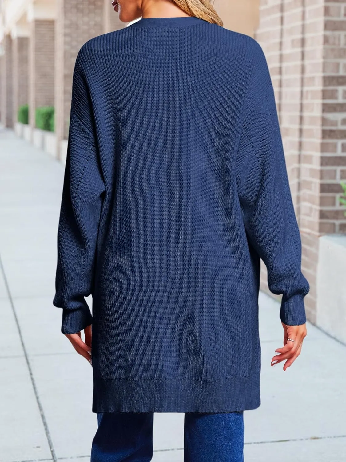 HDLTE Long Cardigan Sweaters for Women – Oversized Chunky Open Front Cardigans Cashmere Coat Jacket Trendy Fall Outfits 2024