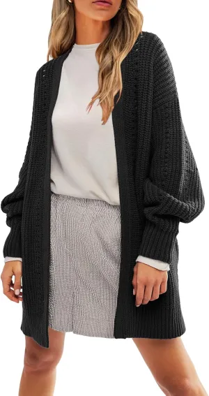 HDLTE Long Cardigan Sweaters for Women – Oversized Chunky Open Front Cardigans Cashmere Coat Jacket Trendy Fall Outfits 2024