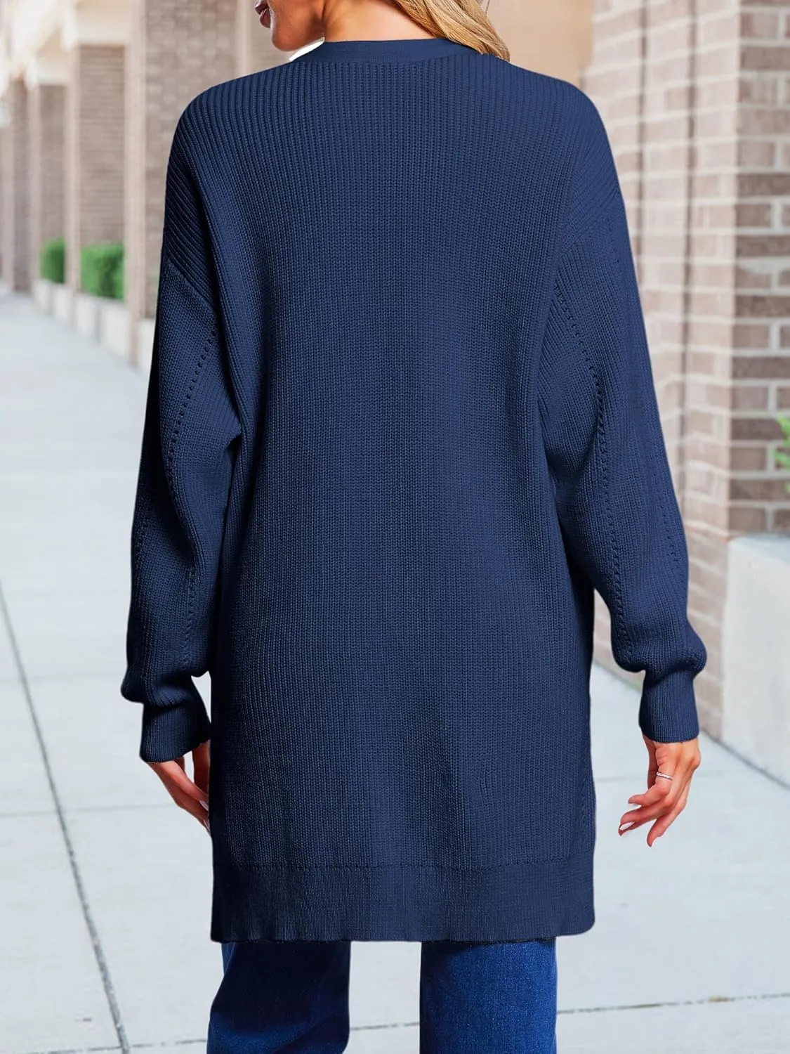 HDLTE Long Cardigan Sweaters for Women – Oversized Chunky Open Front Cardigans Cashmere Coat Jacket Trendy Fall Outfits 2024