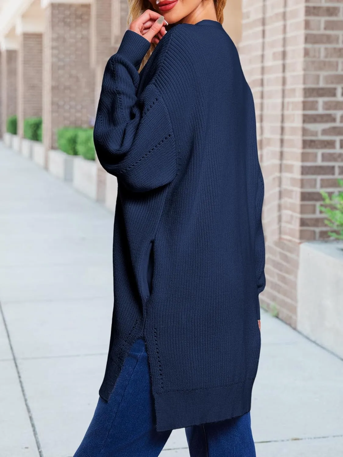 HDLTE Long Cardigan Sweaters for Women – Oversized Chunky Open Front Cardigans Cashmere Coat Jacket Trendy Fall Outfits 2024