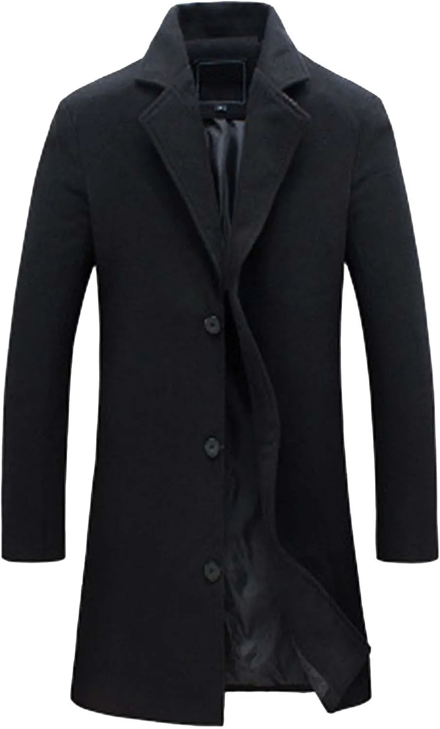 Jacket Mens Size Fall And Winter Jacket Lapel Long Sleeve Padded Leather Jacket Vintage Coat Jacket Warm Wool Blend