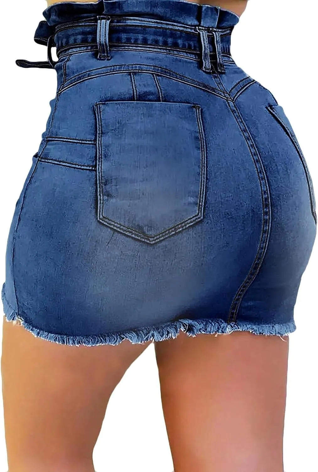 Jean Skirts for Women Denim High Waisted Stretchy Y2k Mini Skirt Trendy Button Front Short Pencil Skirt with Pockets