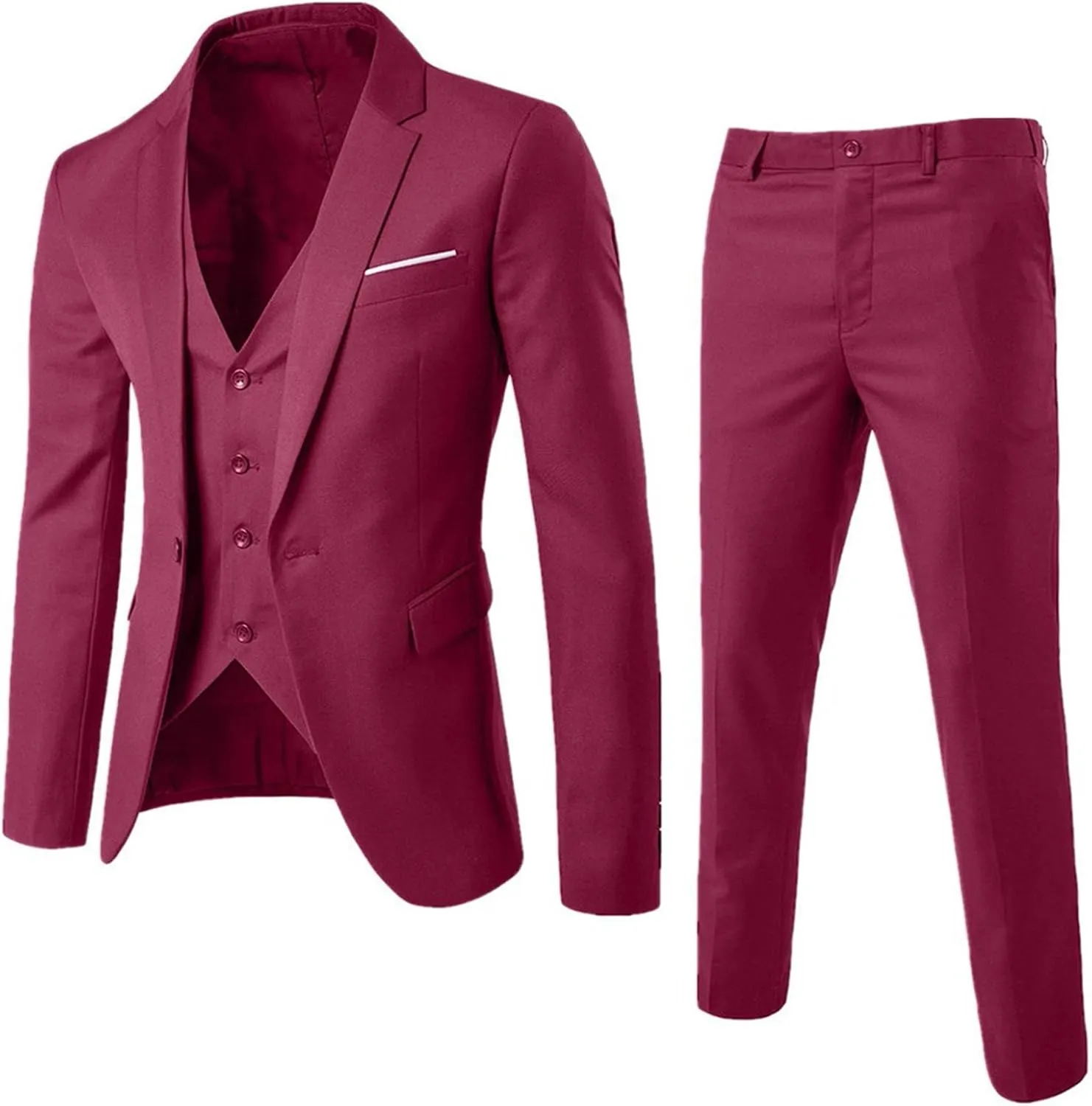LCMTWX Black Suits For Men Business Wedding Party Jacket Vest & Pants Coat Black Suit Jacket Mens 3 Piece Suit Suits For