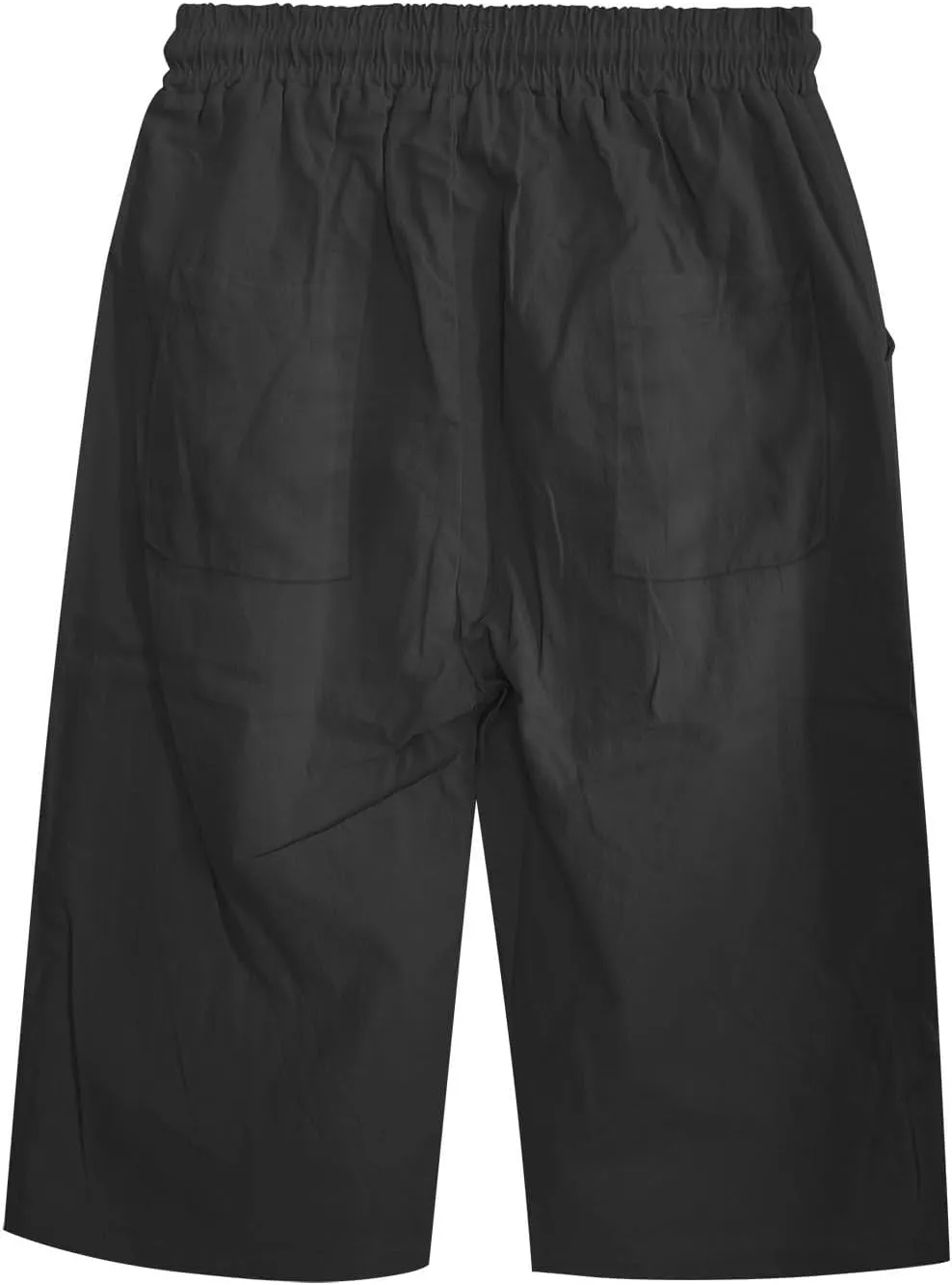 Linen Capri Pants for Women Casual Summer Capris Drawstring High Waist Pants Wide Leg Cropped Trousers