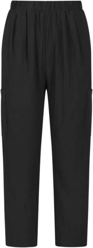 Linen Pants for Women Summer 2024 Casual Straight Leg High Waist Pants Loose Long Lounge Trousers