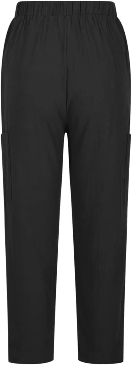 Linen Pants for Women Summer 2024 Casual Straight Leg High Waist Pants Loose Long Lounge Trousers
