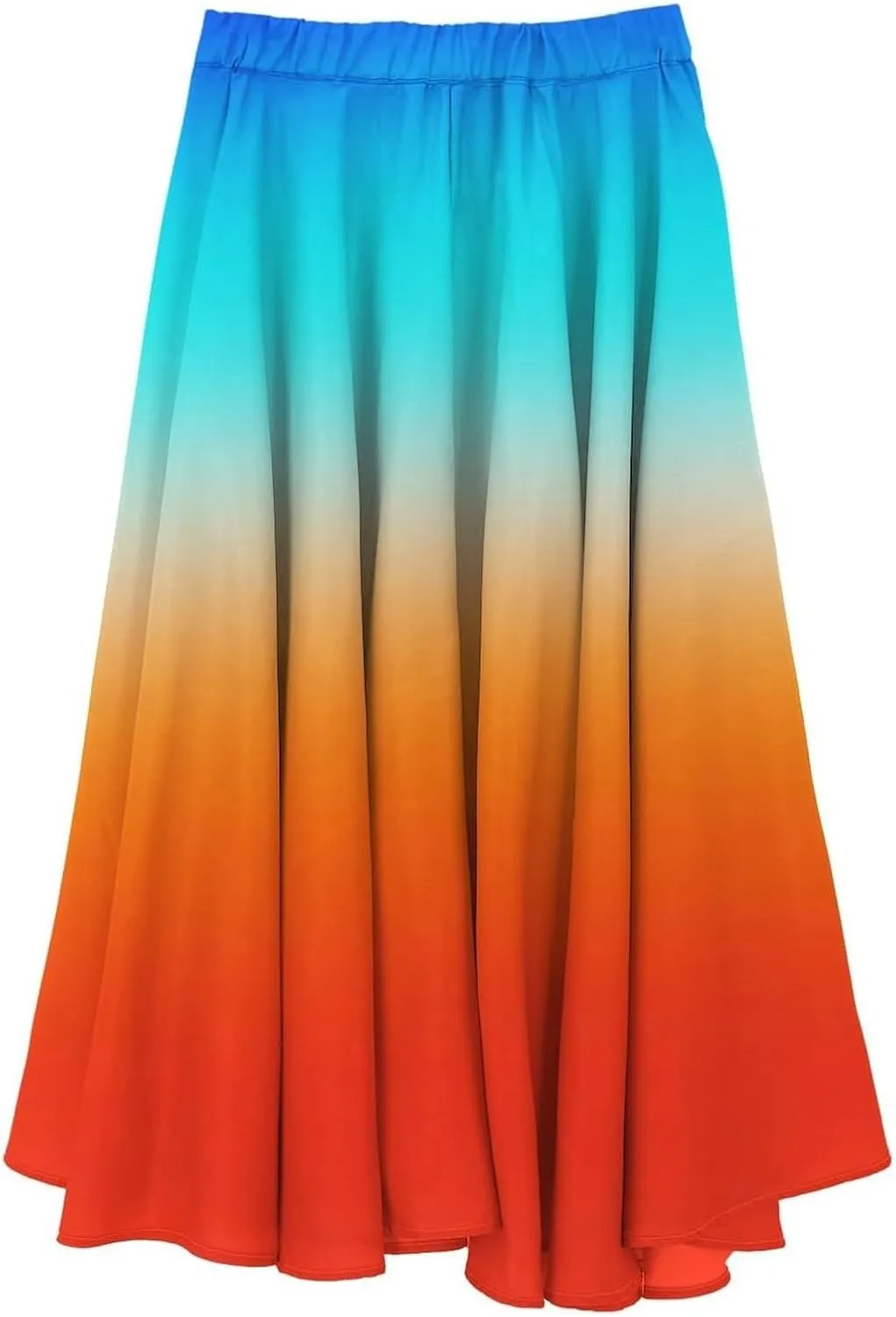 Linen Wrap Skirts for Women Pleated Summer Boho Floral Flowy Skirt Vacation High Waisted Maxi Casual Dress Skorts