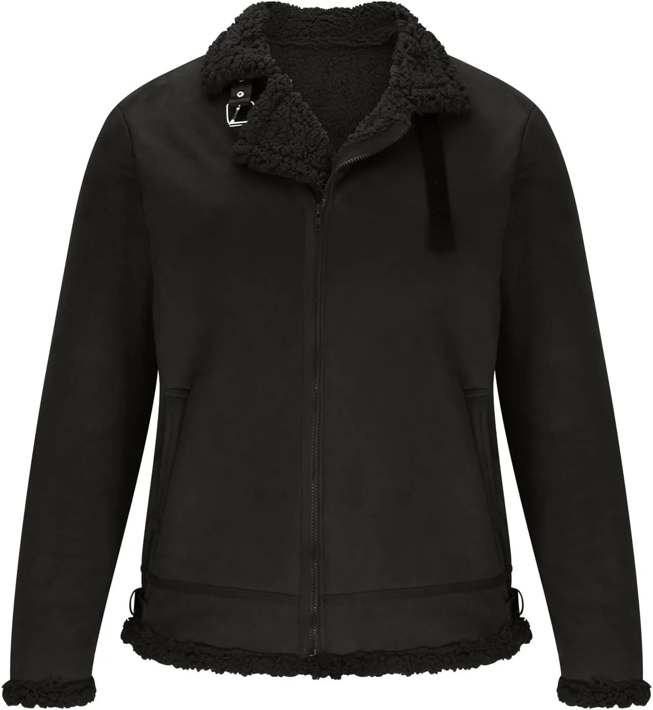 Men Bomber Jackets Winter Coats Fleece Sherpa Lined Jackets Faux Fur Coats Parkas Outerwear Thicken Military Jackets