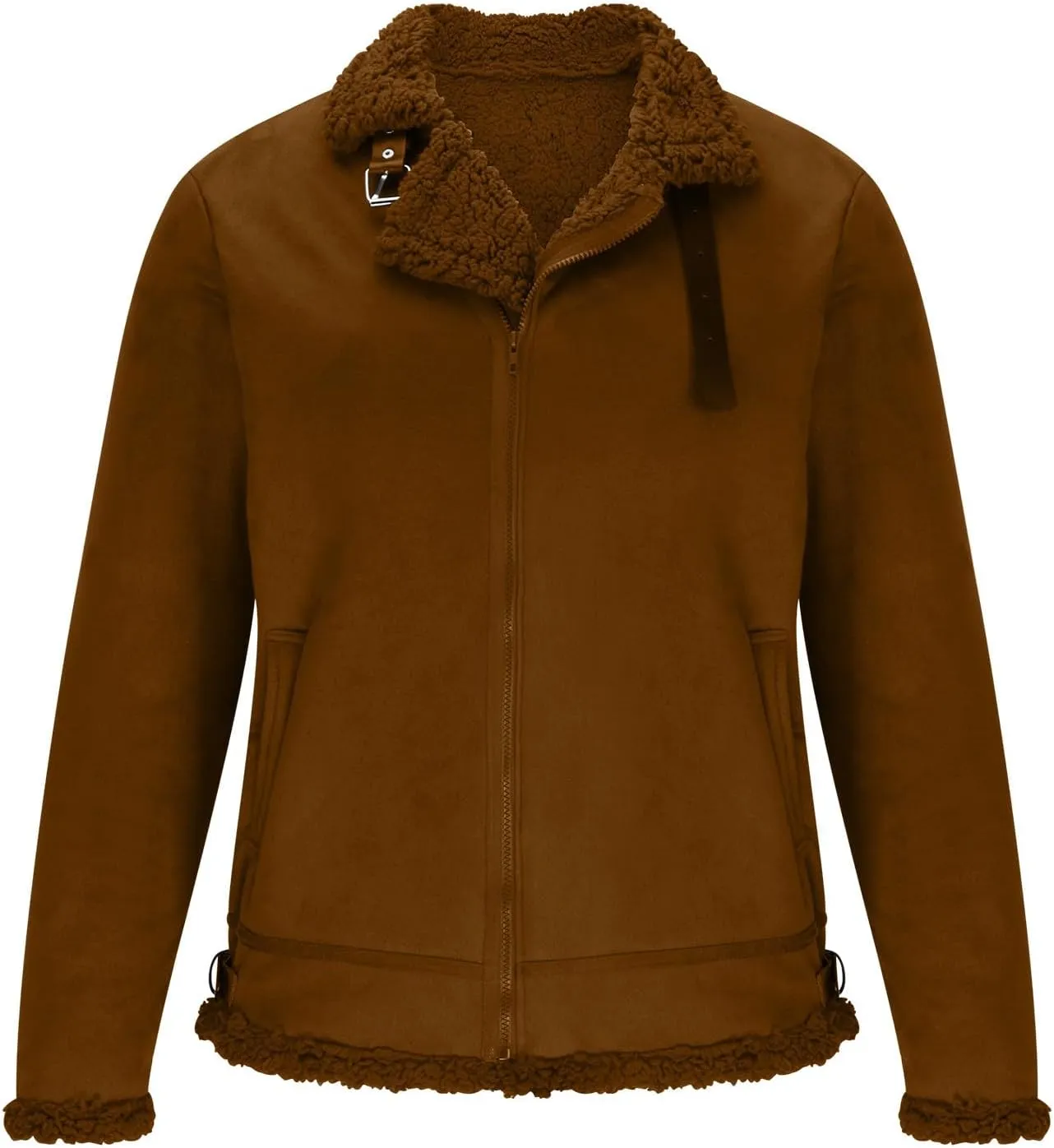 Men Bomber Jackets Winter Coats Fleece Sherpa Lined Jackets Faux Fur Coats Parkas Outerwear Thicken Military Jackets