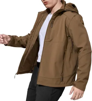 Mens Jacket Waterproof Hooded Coats Tactical Soft Shell Jackets for Men