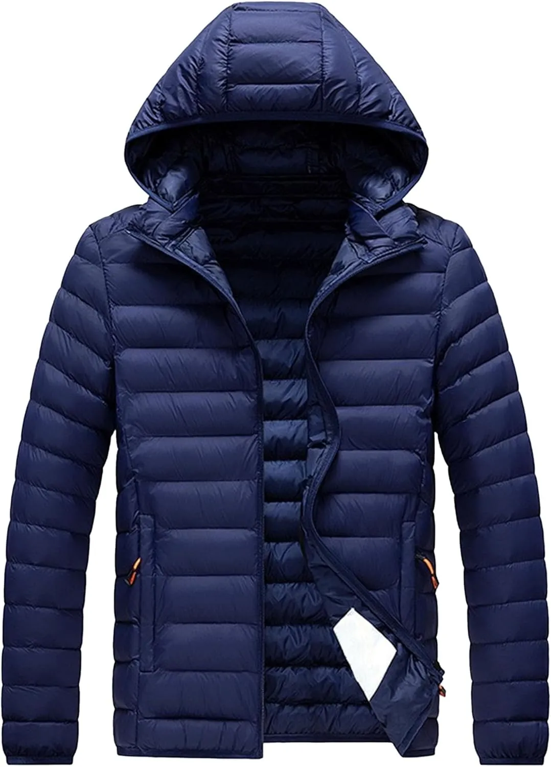 Men's Puffer Jacket Winter Down Coat Lightweight Thicken Warm Quilted Padded Coats Windproof Outerwear