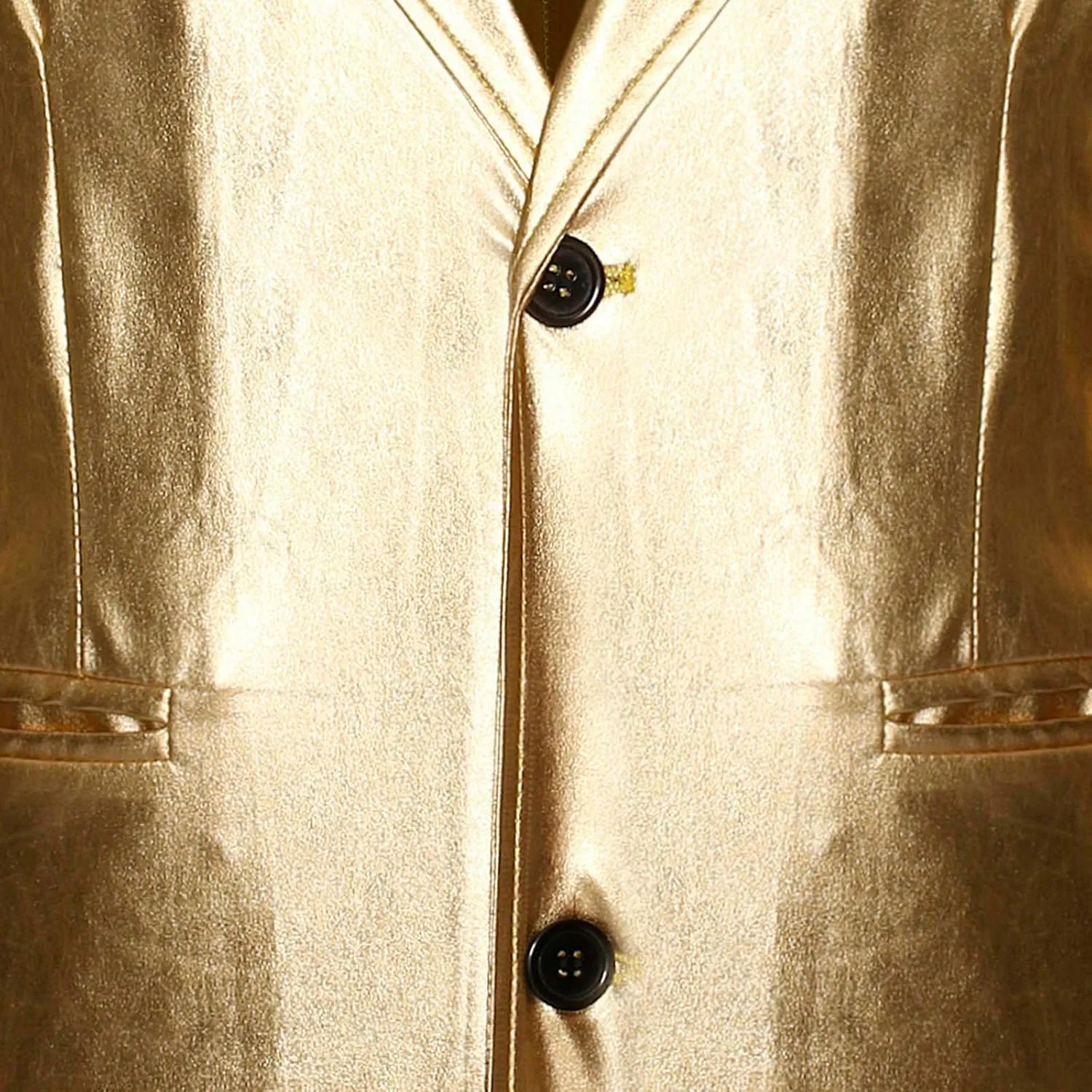 Mens Slim Fit Blazer Jacket PU Leather Formal Dress Suits Two-Button Notched Lapel Casual Suit Jacket Party Clubwear