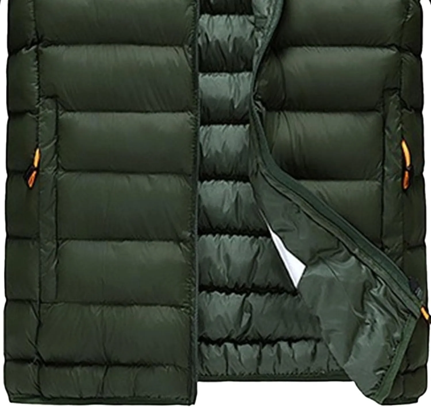 Men's Winter Down Coat Thicken Warm Hooded Puffer Jacket Lightweight Windproof Padded Coats Outerwear