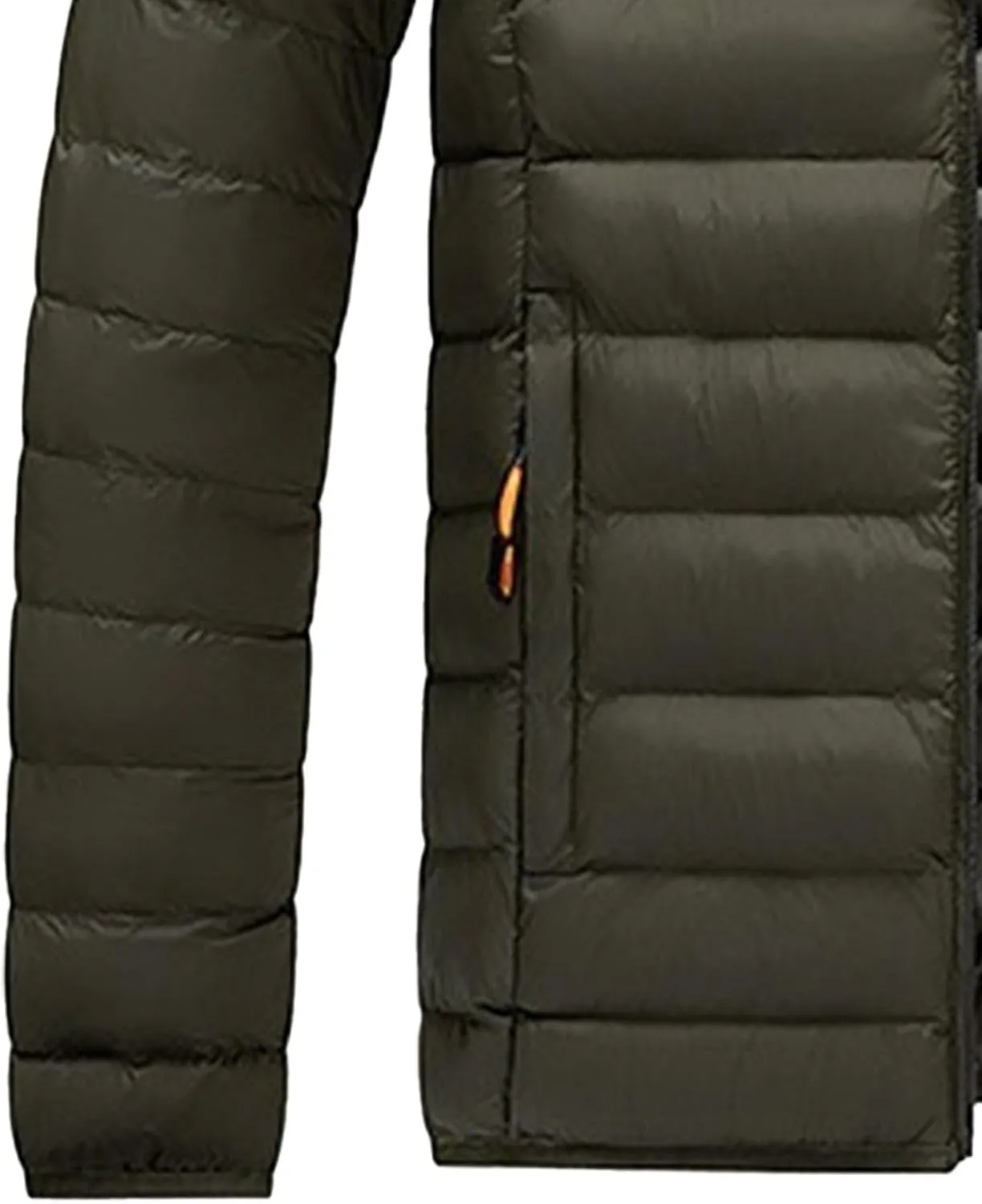 Men's Winter Down Coat Thicken Warm Hooded Puffer Jacket Lightweight Windproof Padded Coats Outerwear
