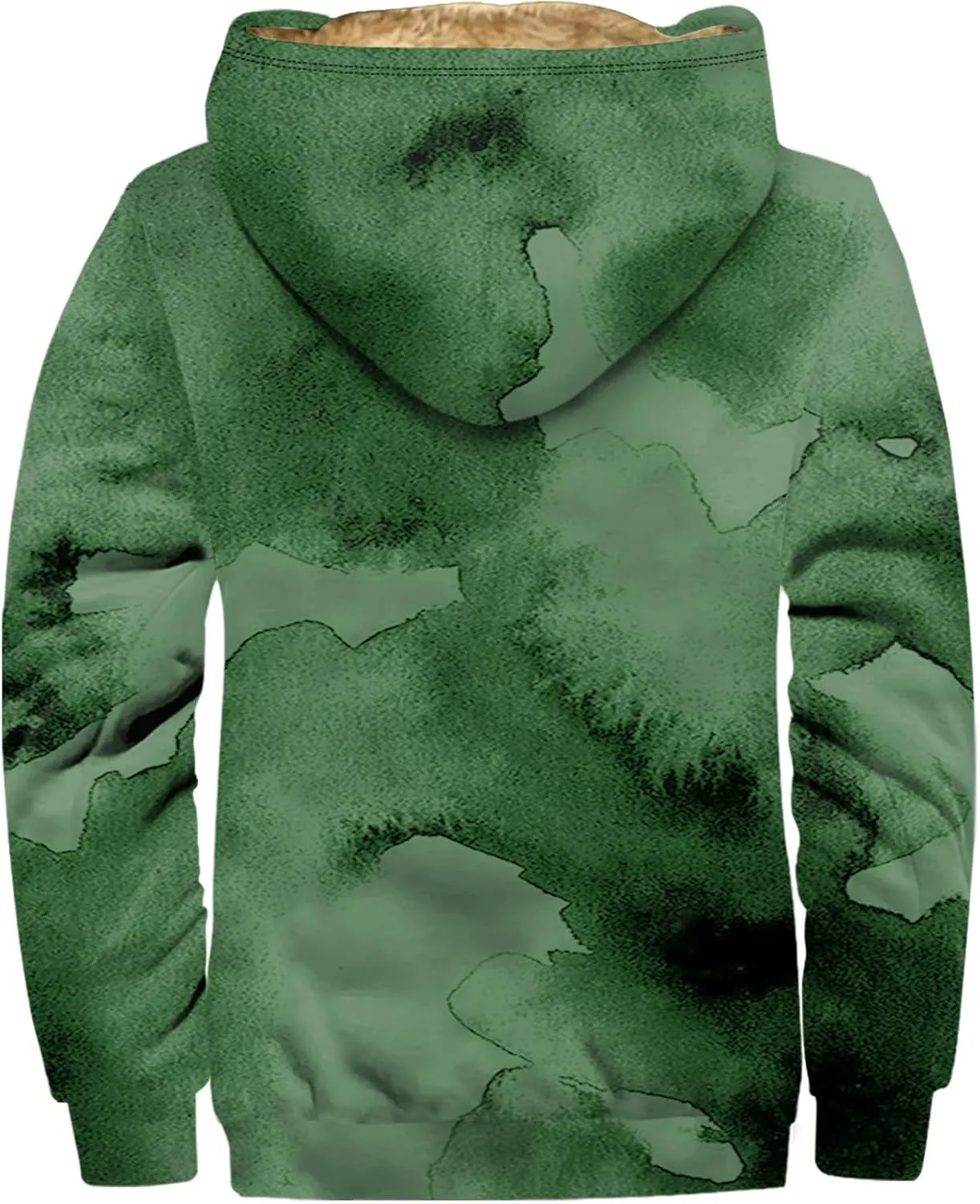 Mens Winter Jacket For Hoodies Vintage Casual Long Sleeve Graphic Thickened Fashion Padded Coats