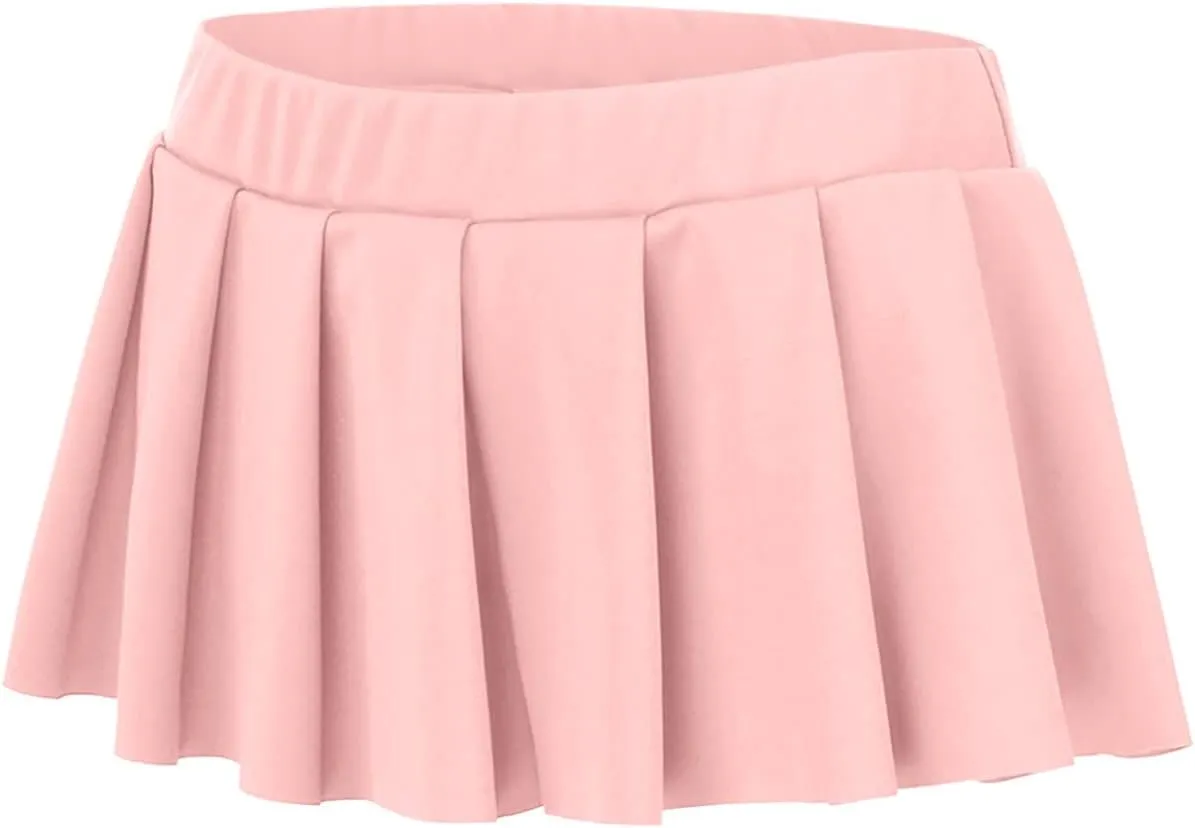 Mini Skirts for Women Sexy Low Rise Trendy Pleated Ruffle Hem Y2K Fashion Dance Hot Mini Skirts for Womem Clubwear