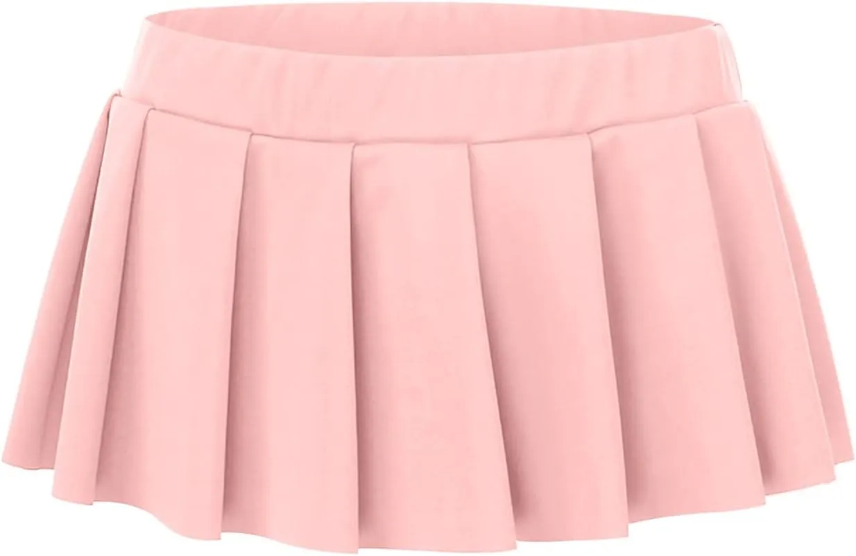 Mini Skirts for Women Sexy Low Rise Trendy Pleated Ruffle Hem Y2K Fashion Dance Hot Mini Skirts for Womem Clubwear