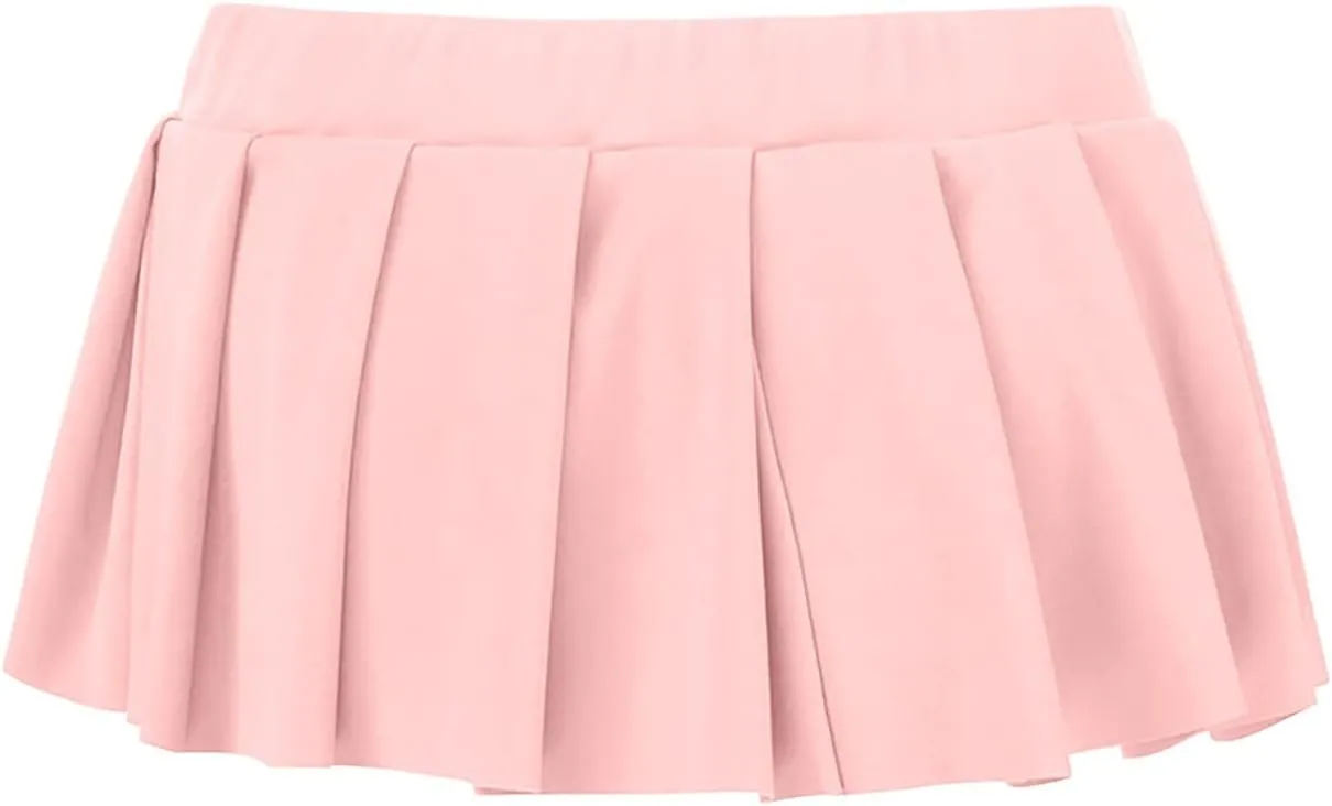 Mini Skirts for Women Sexy Low Rise Trendy Pleated Ruffle Hem Y2K Fashion Dance Hot Mini Skirts for Womem Clubwear