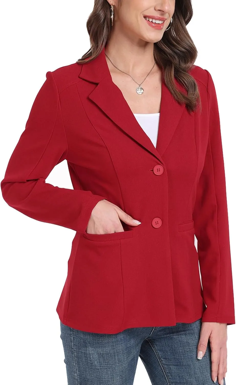 MINTLIMIT Womens Casual Blazers Dressy Lapel Collar 2025 Open Front Work Office Long Sleeve Suit Jackets Blazer