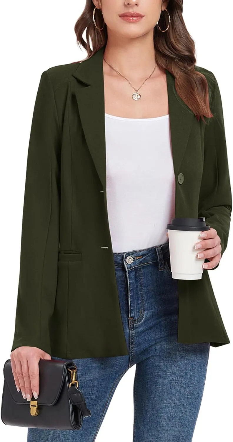 MINTLIMIT Womens Casual Blazers Dressy Lapel Collar 2025 Open Front Work Office Long Sleeve Suit Jackets Blazer