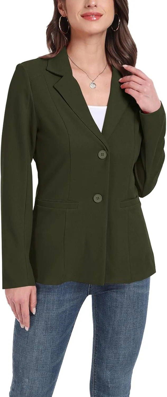 MINTLIMIT Womens Casual Blazers Dressy Lapel Collar 2025 Open Front Work Office Long Sleeve Suit Jackets Blazer