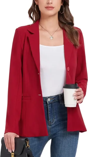 MINTLIMIT Womens Casual Blazers Dressy Lapel Collar 2025 Open Front Work Office Long Sleeve Suit Jackets Blazer